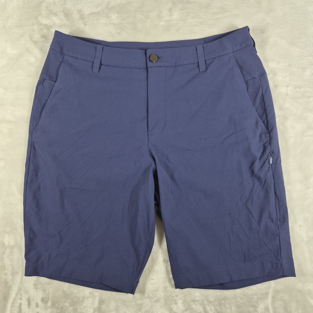 Lululemon Commission Golf Shorts Men's 33 Blue 10" Inseam Comfort Casual LM7AW2S